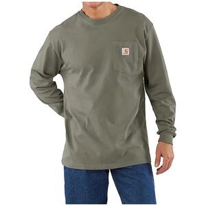 Carhartt Men’s size 3XL 100% cotton heavyweight long sleeve olive green t-shirt